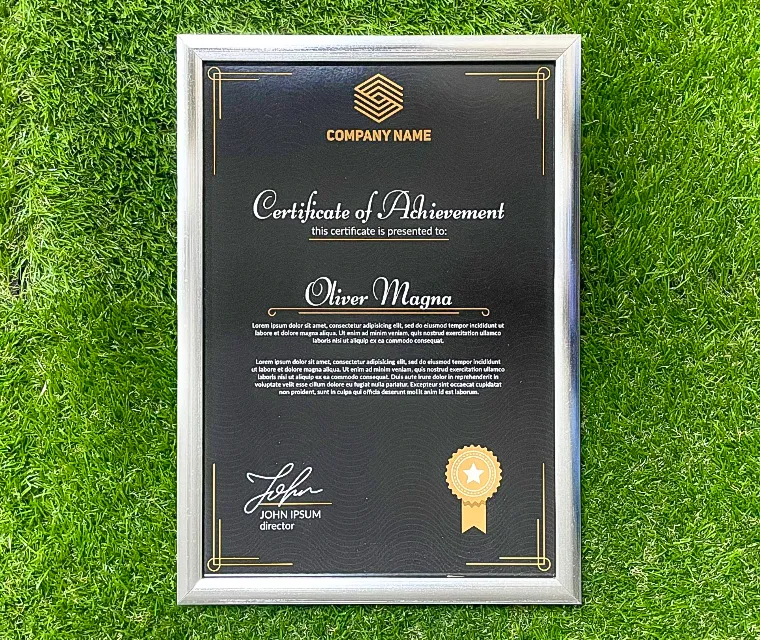 PreMo Frame Certificate / Appreciation Frame - Regular Series
