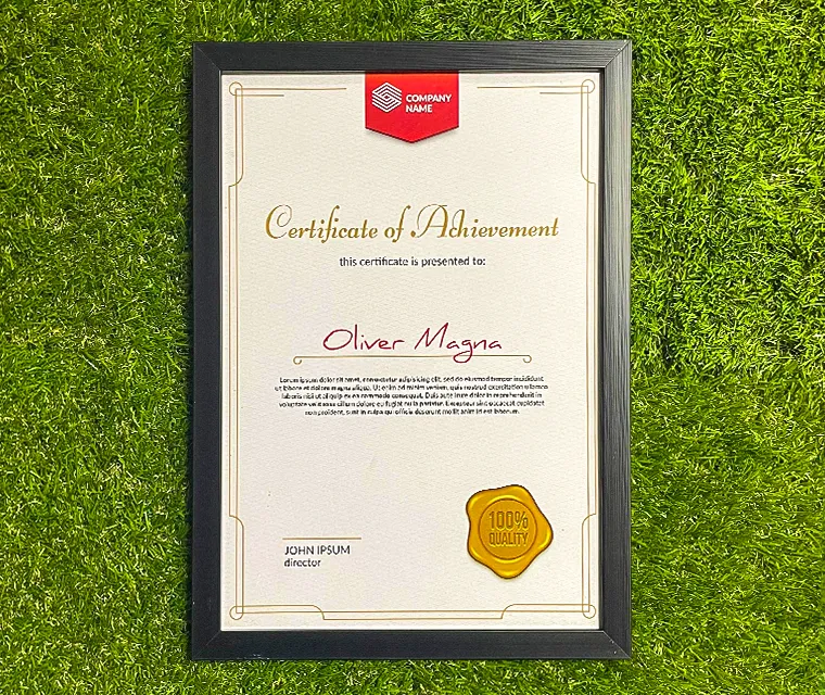PreMo Frame Certificate / Appreciation Frame - Regular Series