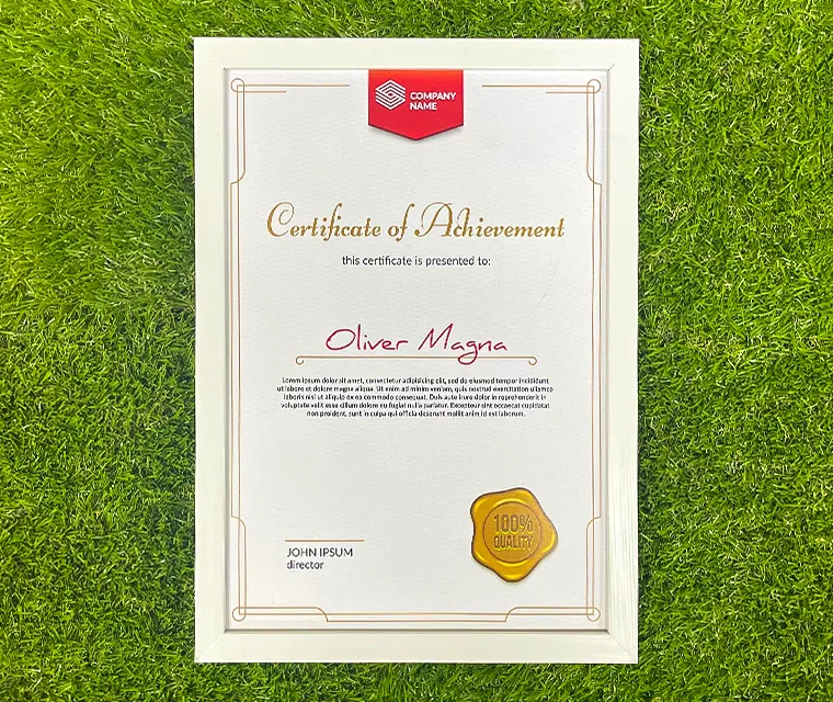 PreMo Frame Certificate / Appreciation Frame - Regular Series
