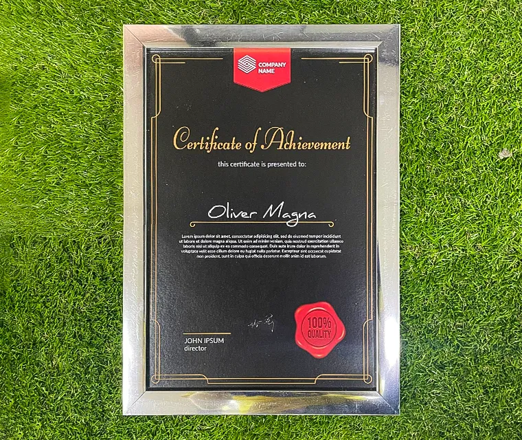 PreMo Frame Certificate / Appreciation Frame - Regular Series