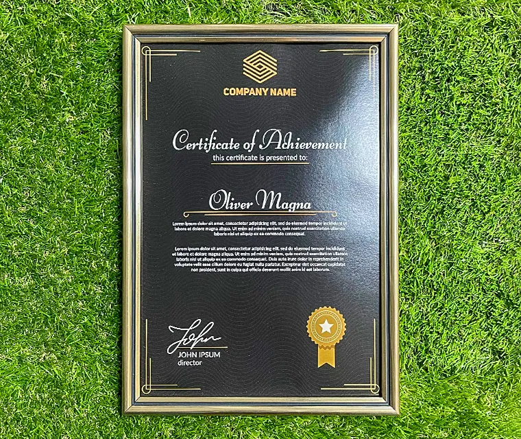 PreMo Frame Certificate / Appreciation Frame - Regular Series