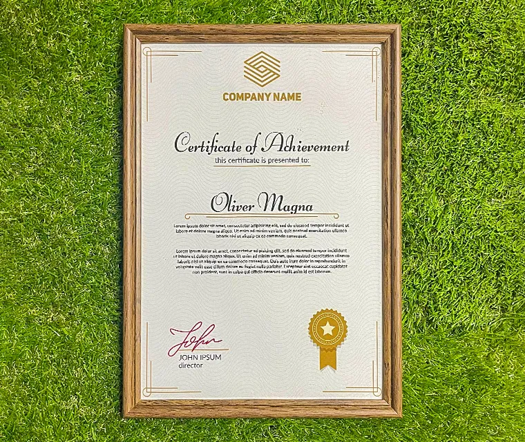 PreMo Frame Certificate / Appreciation Frame - Regular Series