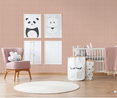 PreMo Wall Fluted Panel Paster Series - Sweet Pink