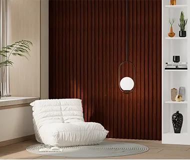 PreMo Wall Fluted Panel BonLux Series - Walnut