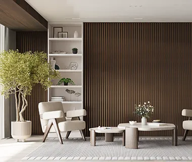 PreMo Wall Fluted Panel BonLux Series - BonLux Walnut Bronze