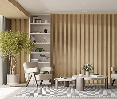 PreMo Wall Fluted Panel BonLux Series - BonLux Beige Bronze